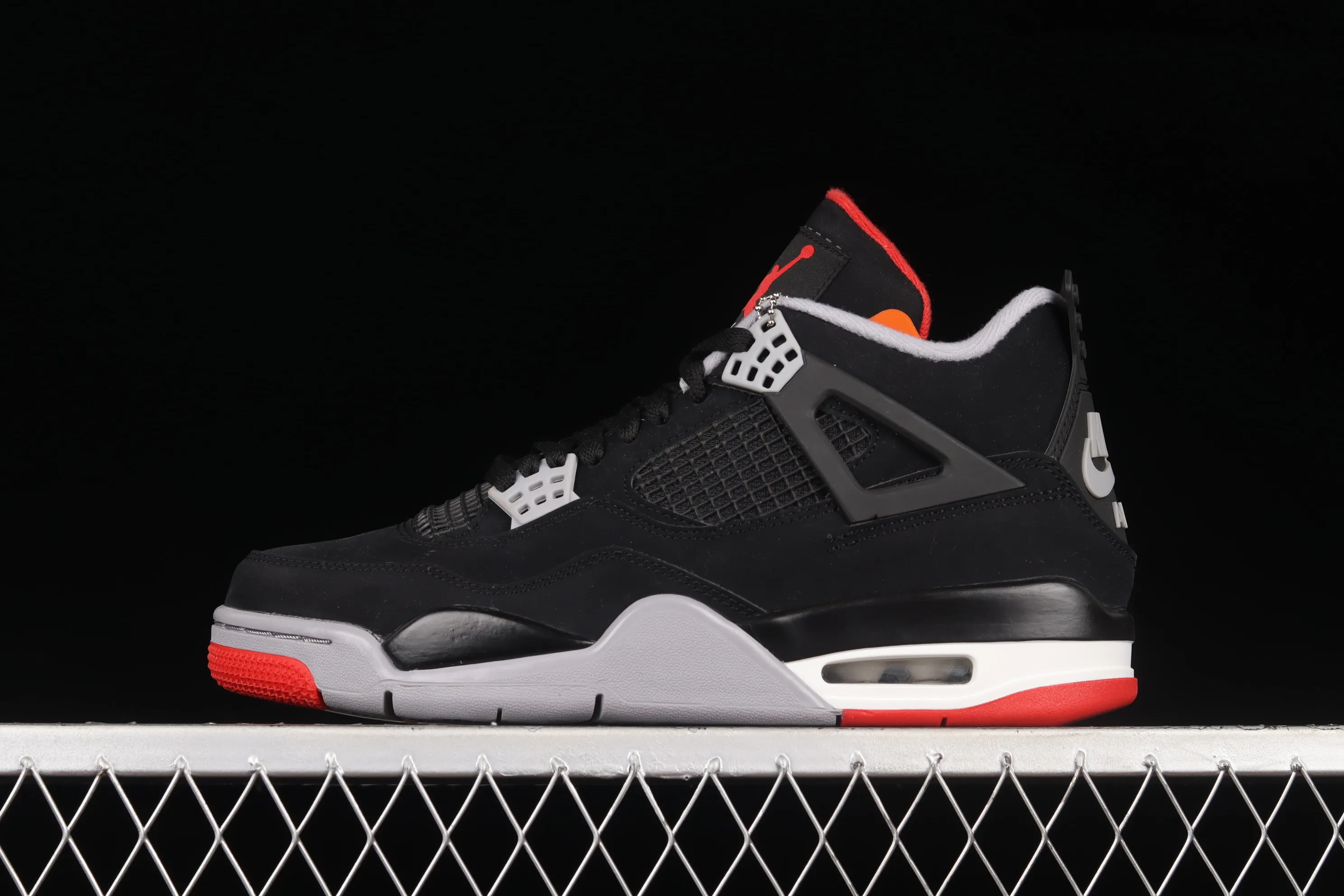 All categories Air Jordan Jordan series basketball shoes Air Jordan 4 foreign trade version Air Jordan 4 Retro "Bred" AJ4 Jordan 4 first year re-engraved new black and red first layer frosted 308497-060
